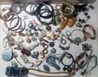 Costume Jewelry Lot Vintage Earrings Bracelets Necklaces Rings Watches Stoppers