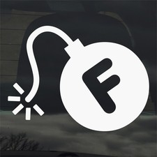 F Bomb Funny Vinyl Decal Sticker for Car Window Laptop  More
