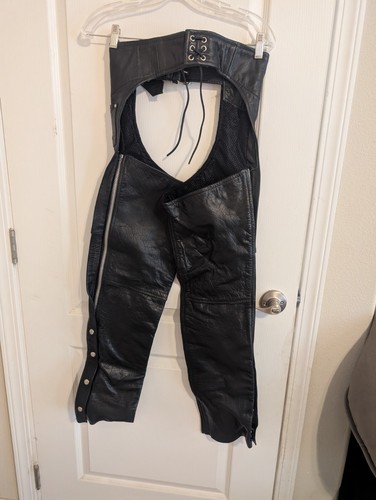 Chaps extra pequeños The Fur Traders Nevada City California 100 % cuero xxs - Imagen 7 de 11