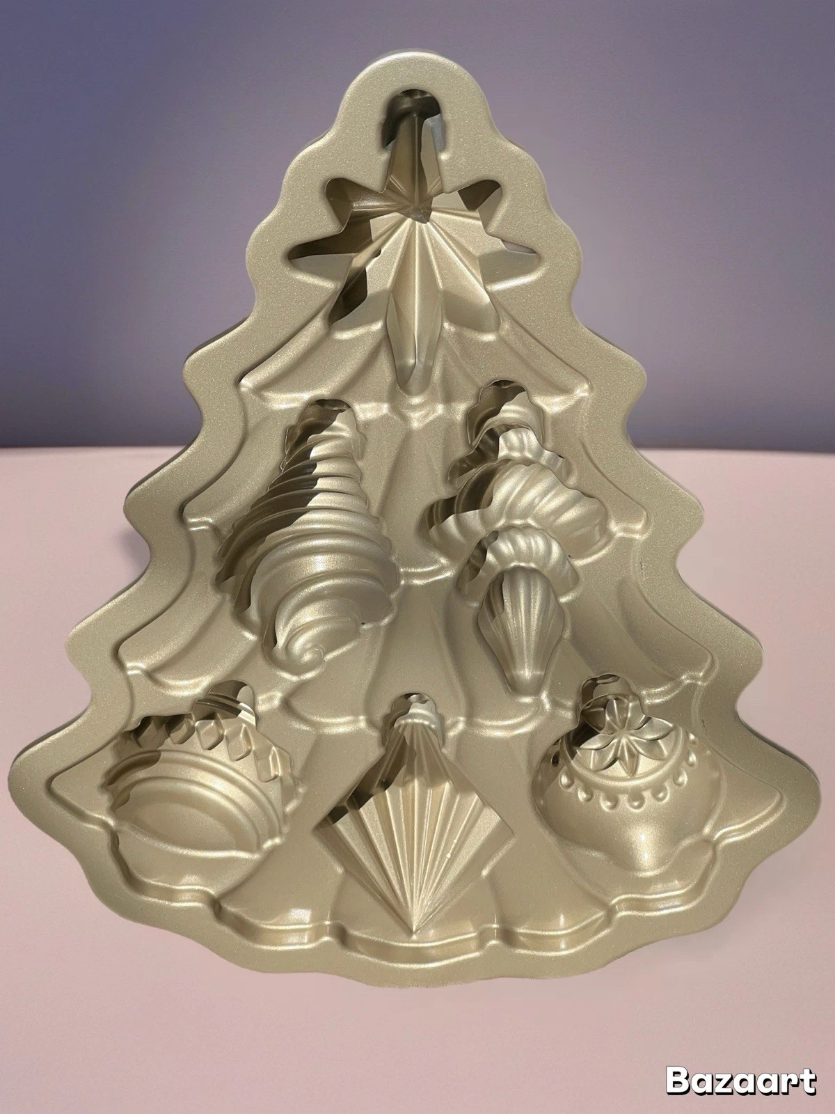 Williams Sonoma Nordic Ware Xmas Vtg Ornament Cakelet Pan 2 Cup 13”X10”X1.5”