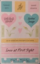 Mrs Grossman VELLUM CAPTIONS BABY Bath time shower heaven sent Stickers 2005