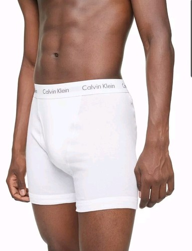 Calvin Klein Men's Cotton Classics 5-Pack Boxer Brief, White (5 Pack), Small - Picture 2 of 4