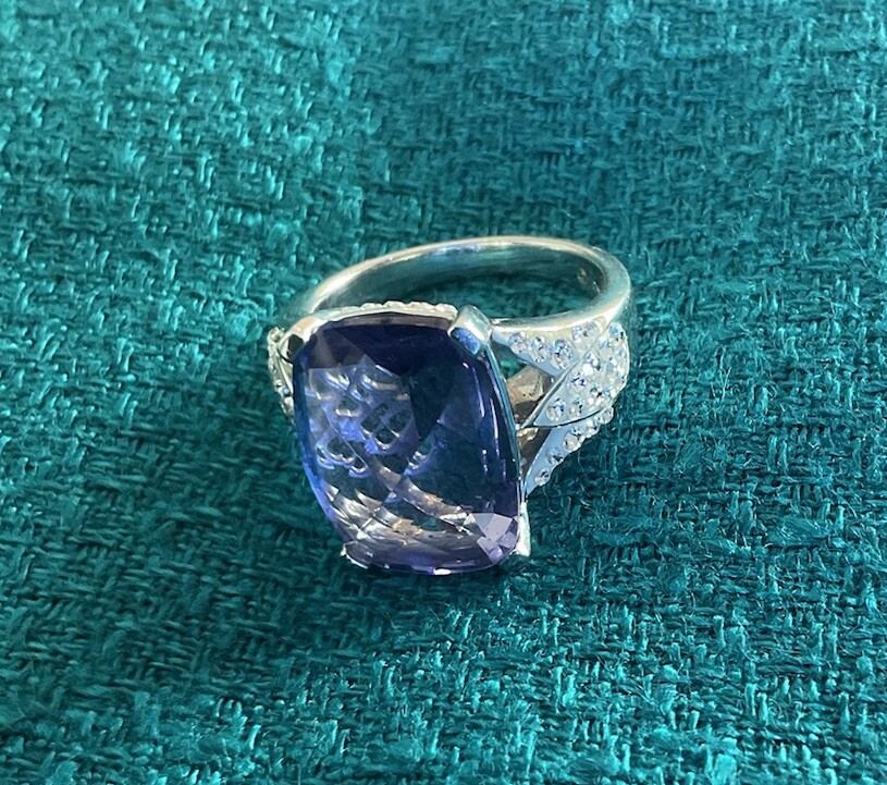Statement  Sterling Silver And Amethyst Ring - image 5
