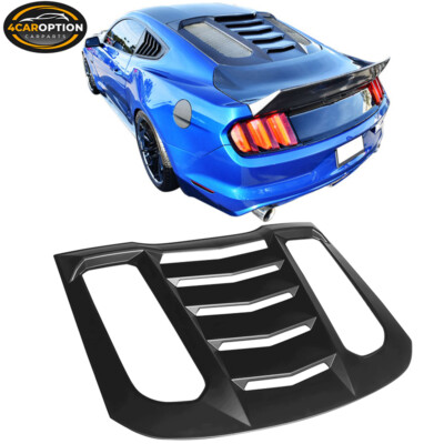 Fits 15-24 Ford Mustang 2DR Rear Window Louver Cover Sun Shade Vent ABS