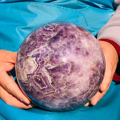 7.63LB Natural Dreamy Amethyst ball Quartz crystal Sphere Crystal Healing 3330