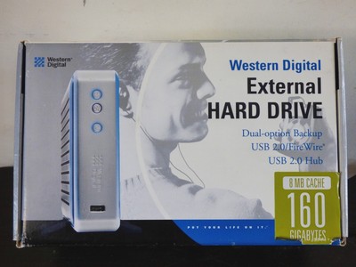 Western Digital 160GB, w/Firewire & USB Cables