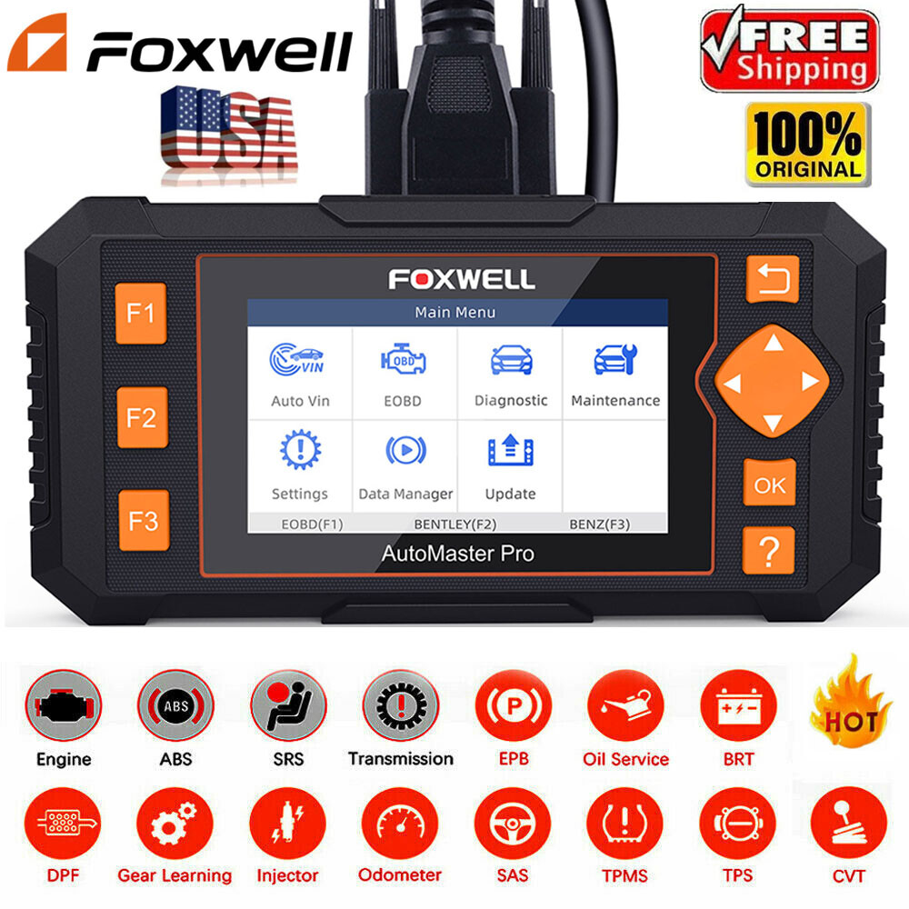 FOXWELL NT634 PRO Car OBD2 Diagnostic Scanner ABS SRS TPMS Oil