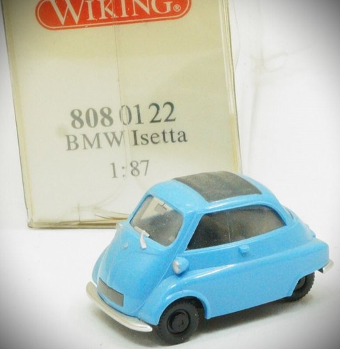 HO 1:87 Wiking 808 01 22 BMW Isetta in himmelblau mit geschlossenem Dach in OVP