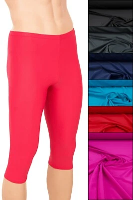 Herren Capri matte Farben stretch hauteng 3/4 lange elastische Sporthose Legging - Bild 1 von 2