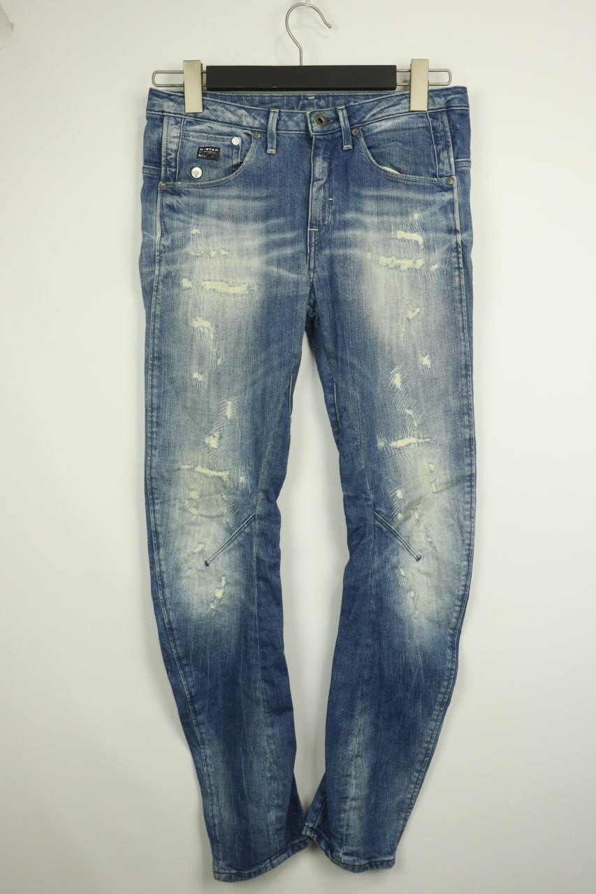 G-STAR RAW ARC 3D SLIM Wash Denim Distressed Jeans Size W30 Button Fly