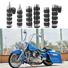Motorcycle 1" Handle Bar Hand Grips For Harley Road King Electra Glide Softail