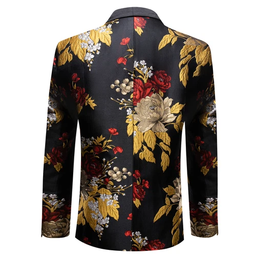 Para Hombres Floral Esmoquin Cena Chaqueta Calce Regular Chal Solapa Paisley Baile de graduación Fiesta Traje - Imagen 104 de 236
