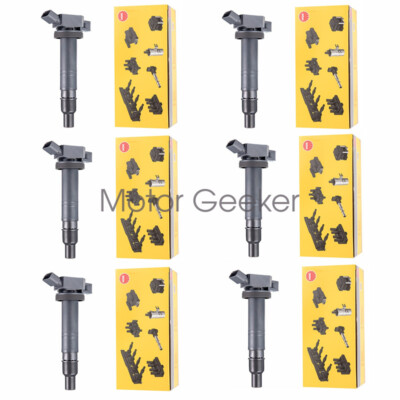 9091902260 OEM NGK 6 x Ignition Coils for Toyota 4Runner Tacoma FJ Cruiser 4.0