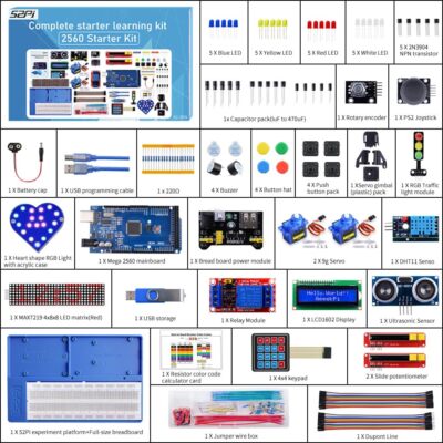 Mega 2560 Ultimate Starter Kit Kompatibel mit Arduino IDE Vollständigster Ele...
