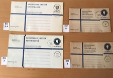 Jersey - 6 różnych kopert poleconych - UE, stemplowane