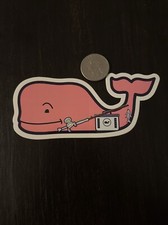 New Authentic Vineyard Vines Fisherman Fishing Whale Sticker Yeti Decal