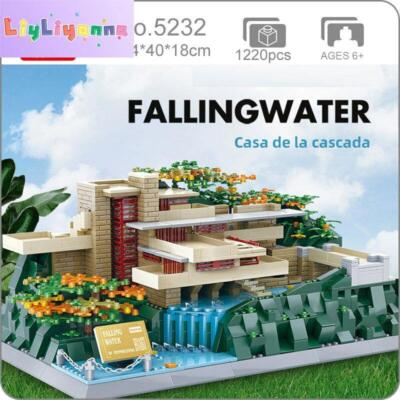 LIYanna 1220Pcs Model Set Fallingwater Pennsylvania Building Blocks Puzzle Toys