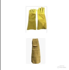 Premium Gold Leather Welders / Welding / Blacksmith / Apron & TIG Gloves