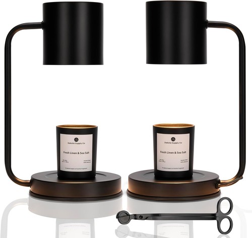 Dakota Supply Co Kerzenwärmer Lampe Set - zwei stilvolle Kerzenlampen mit frischer Linie - Bild 8 von 8