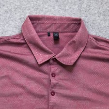 Adidas Polo Shirt Men's 2XL XXL Red Camouflage Golf Performance Lightweight Logo