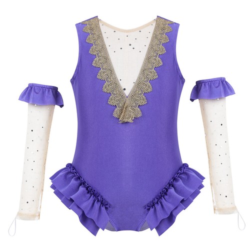 Kids Girls Suit V-Shape Back Set Cosplay Outfit Splice Party Halloween Costume - Picture 9 of 18