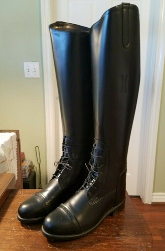 Tall Black Equestrian Riding Boots 