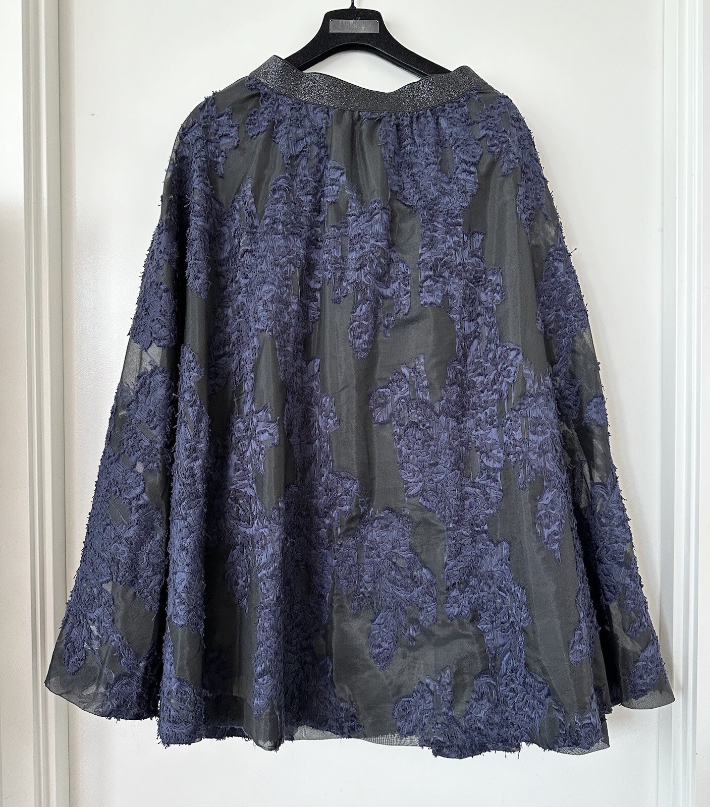 Trelise Cooper Midi Silk Organza Skirt Navy Size S Brand New RRP 449