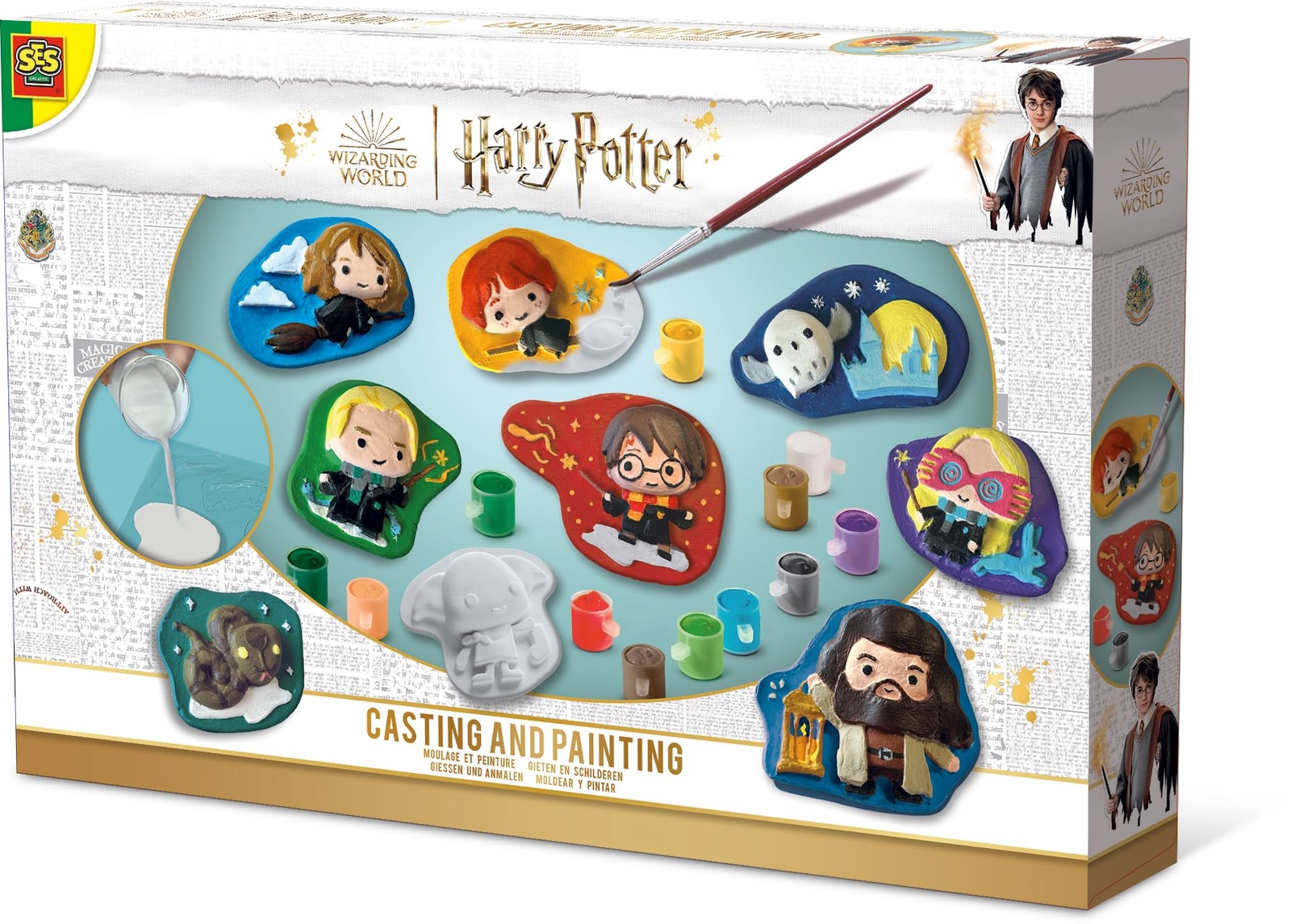 SES Creative 09344 Harry Potter Plaster of Paris Moulds Kits for Kids Including