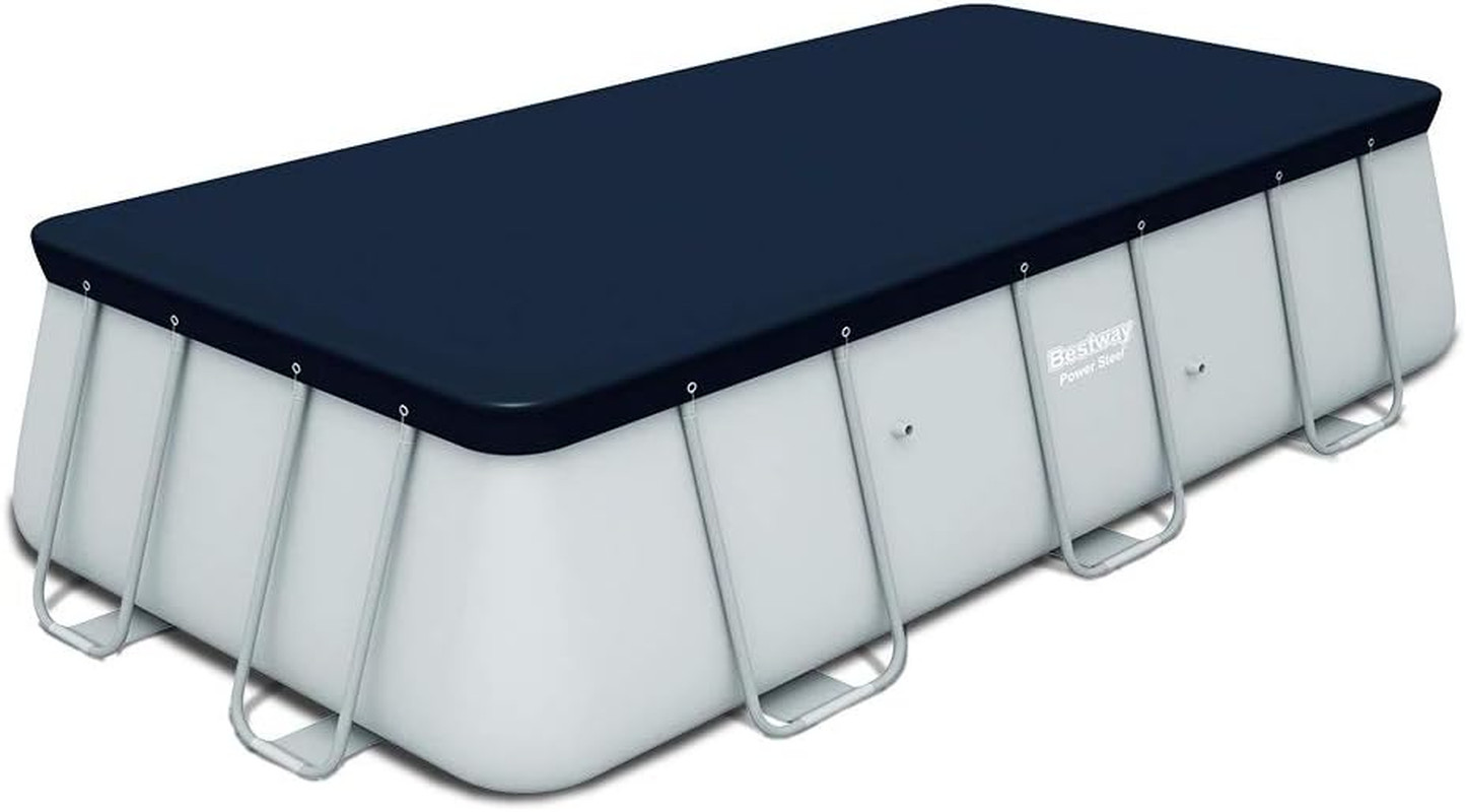 Bestway Copripiscina Power Steel Frame Rettangolare 404X201X100Cm E 412X201X122C