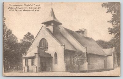 Chicago Illinois~Oakwoods Crematorium~Body Incinerated as Received $30~c1910