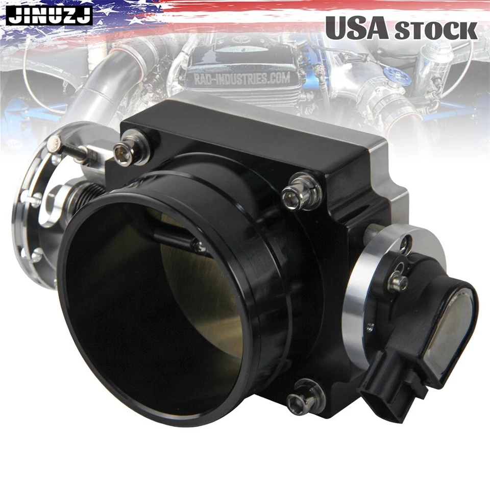 Throttle Body 90mm Reverse With TPS Sensor For Toyota Supra 1JZ / 2JZ Black Foto 3 de 4