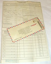 VINTAGE 1954 DOUGLAS AIRCRAFT CO. EMPLOYMENT/JOB APPLICATION W/RETURN ENVELOPE!