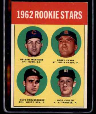 1962 Topps Nelson Mathews/Harry Fanok/Dave DeBusschere/Jack Cullen 1963 Rookie