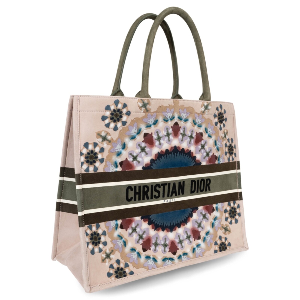 71882 auth CHRISTIAN DIOR nude suede 2019 KALEIDIORSCOPIC LARGE