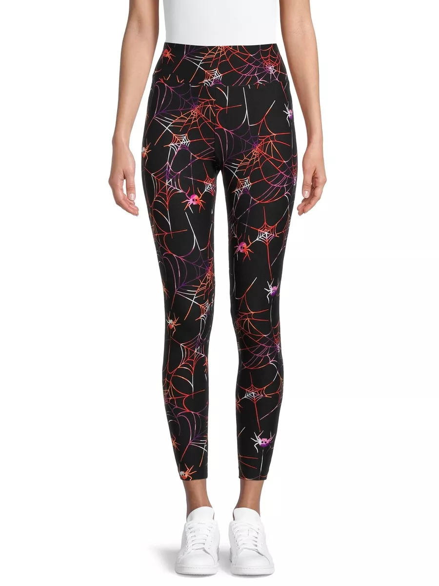 No Boundaries Spiderweb Ankle-Length Halloween Leggings L (11-13) Juniors  NOBO