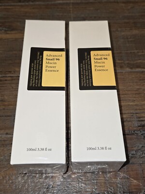 New! Lot of 2 COSRX Advanced Snail 96 Mucin Power Essence 100ml, 3.38 oz. EACH!