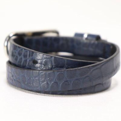 Lafayette 148 New York Suede Deep Blue wrap belt, small Women main image 4
