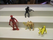 VTG Lot Cowboys MPC Marx Ideal Rider Driver Camel Figures Toy Soldiers A41