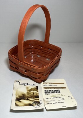 Longaberger 2014 Easter Jelly Bean Basket W/ Plastic Protector- Coral