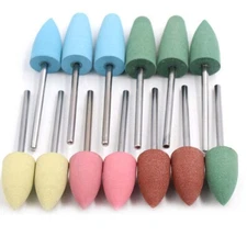 Mounted Stone Point Abrasive Grinding Wheels Bit for 2.35mm Shank Dremel Rotary