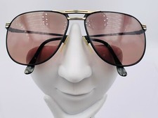 Vintage Marcolin 916 Black Metal Pilot Sunglasses Italy FRAMES ONLY
