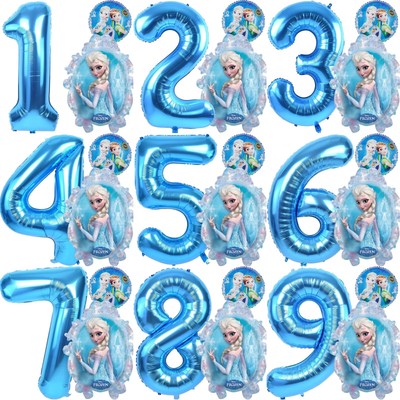 FROZEN BALLON SET Eiskönigin Elsa Kindergeburtstag Kinder Luftballons Deko Party