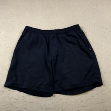 Rhone Shorts Mens Medium Blue Workout Gym Drawstring Activewear 7 Inch Inseam