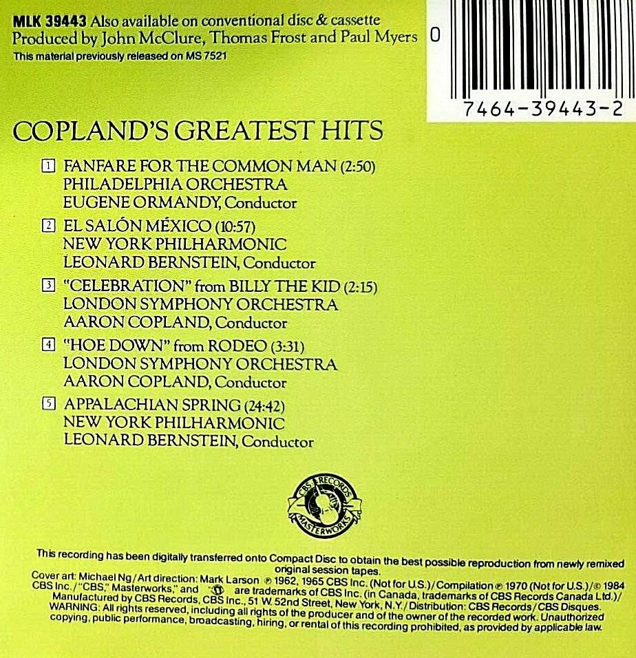 Copland's Greatest Hits - 