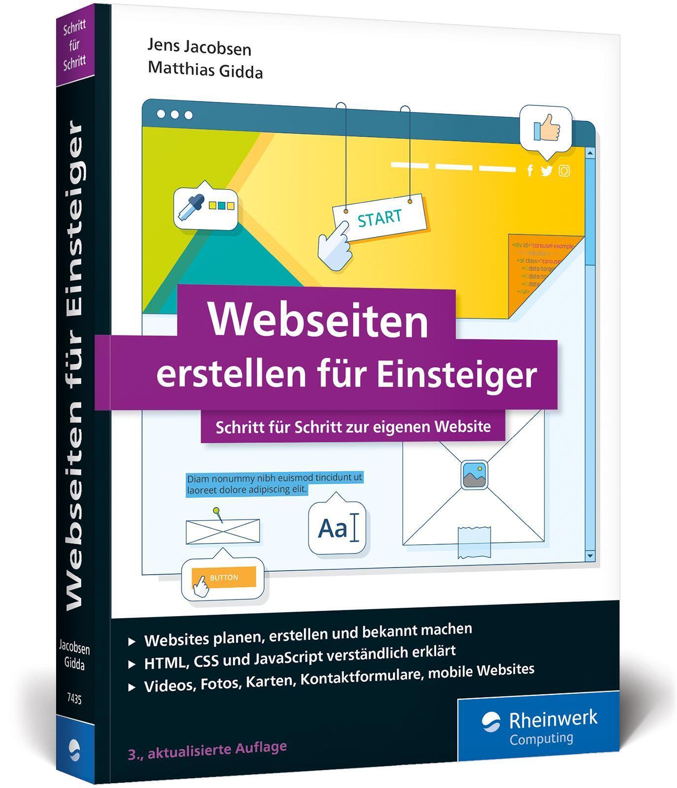 Thumbnail - Webseiten Erstellen Für Einsteiger | Jens Jacobsen (u. A.) | Deutsch |
