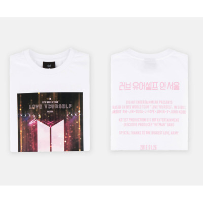 BTS WORLD TOUR LOVE YOURSELF in Seoul OFFICIAL MD T-shirt 4Type +