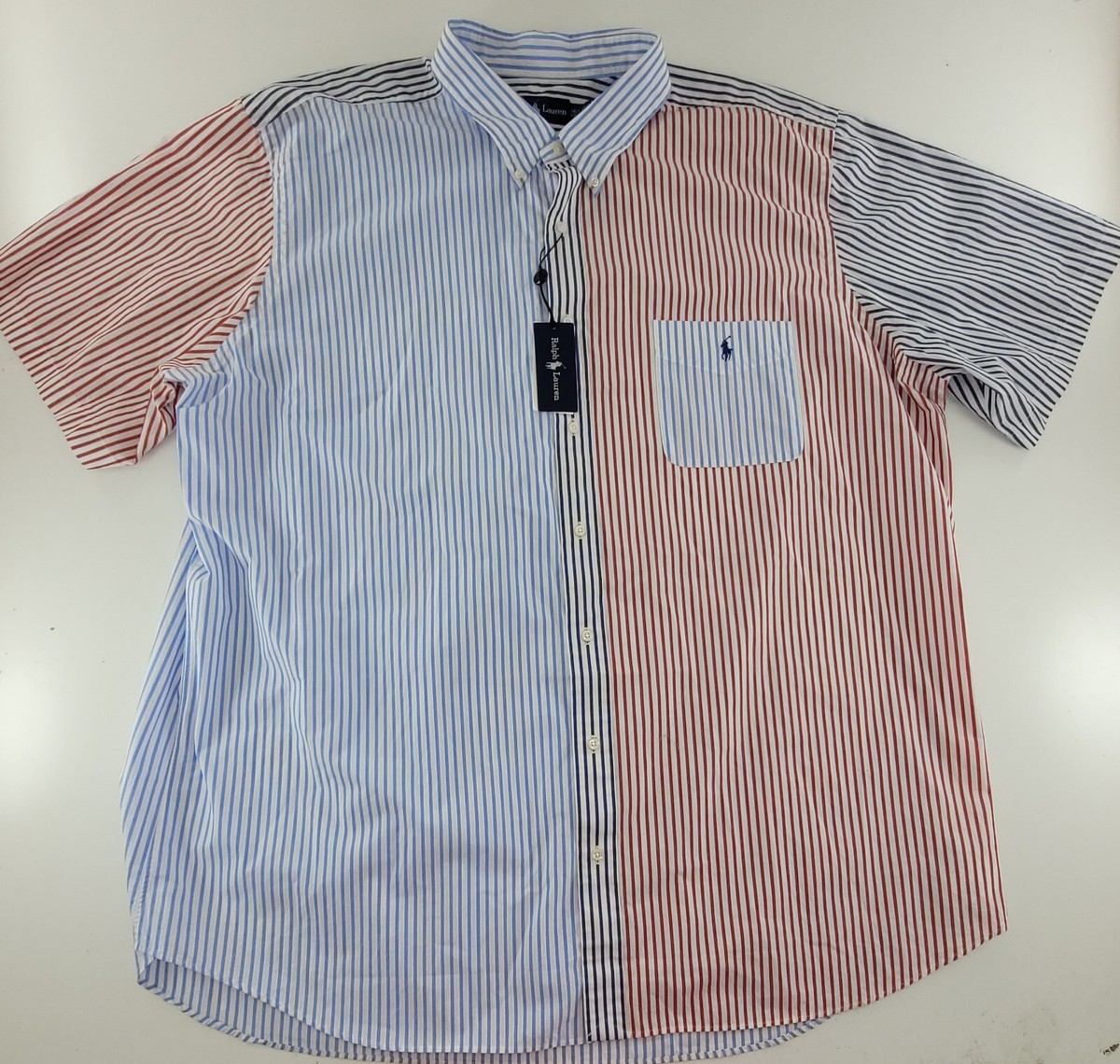 Ralph Lauren Classic Fit Short Sleeve Stripe Fun Shirt Size 2XLT