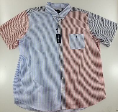 Ralph Lauren Classic Fit Short Sleeve Stripe Fun Shirt Size 2XLT