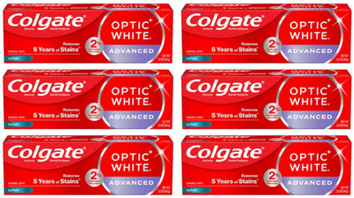 6 Colgate Optic White Advanced Hydrogen Peroxide Whitening Toothpaste Icy Fresh