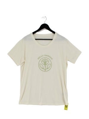 Helly Hansen Damen T-Shirt XL Creme Polyester mit Elasthan Basic